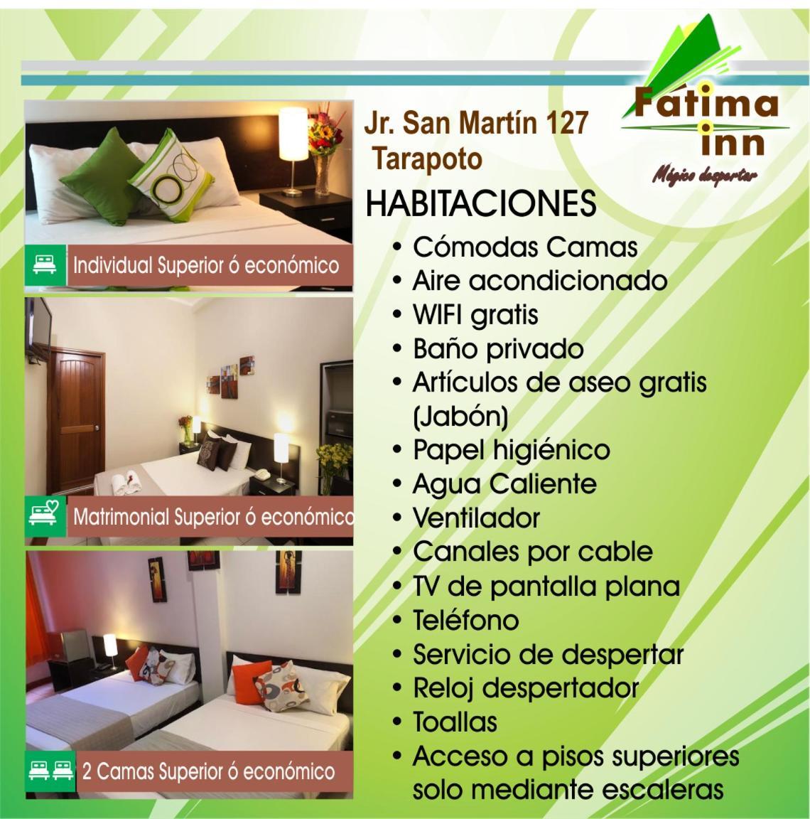 Hotel Fatima Inn Tarapoto Exterior foto